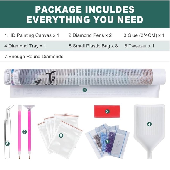 Turtle Diamond Art Kits for Adults Beginners, Stained Glass Diamond DIY Kit - Picture 4 of 4